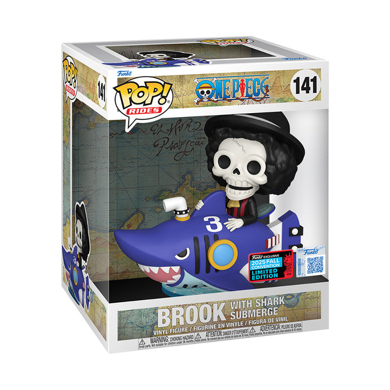 Funko Pop Rides Deluxe! Brook With Shark Submerge #141 Exclusivo