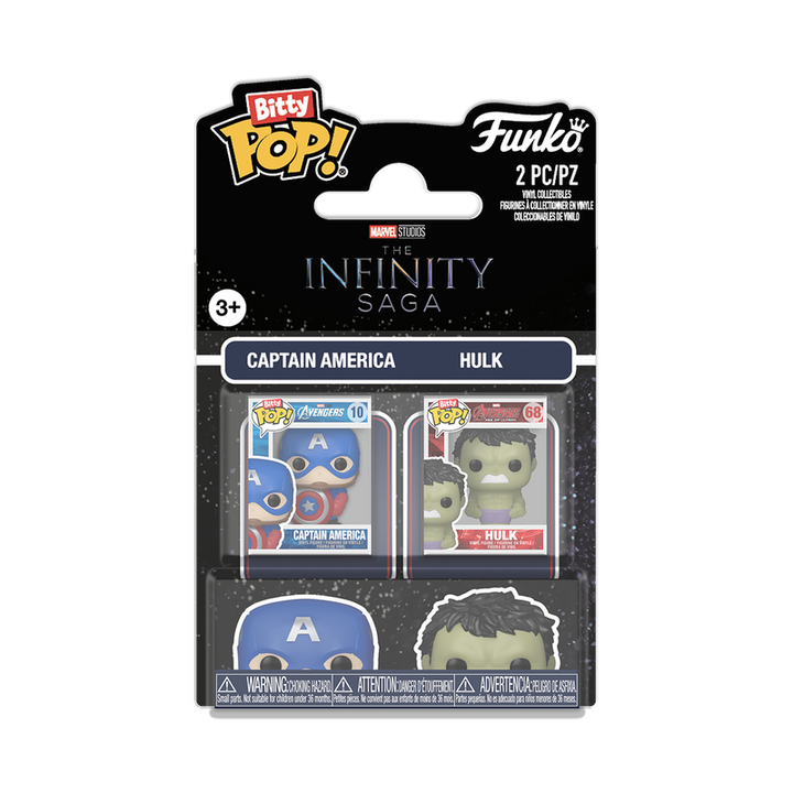 Funko Bitty Pop 2 Pack! Captain America & Hulk Avengers