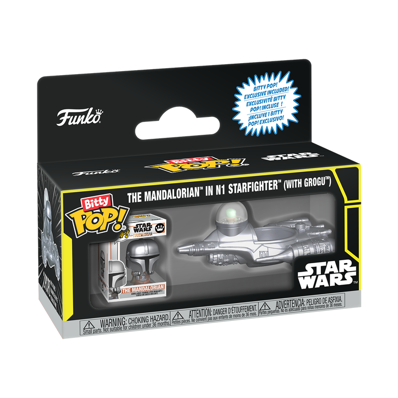 Funko Bitty Pop The Mandalorian In N1 Starfighter (With Grogu) Star Wars