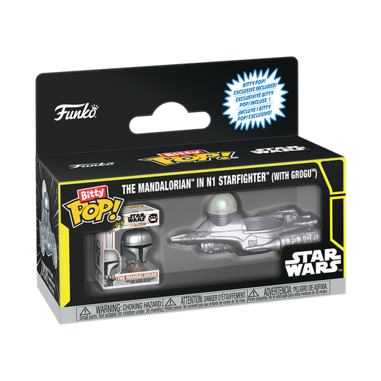 Funko Bitty Pop The Mandalorian In N1 Starfighter (With Grogu) Star Wars