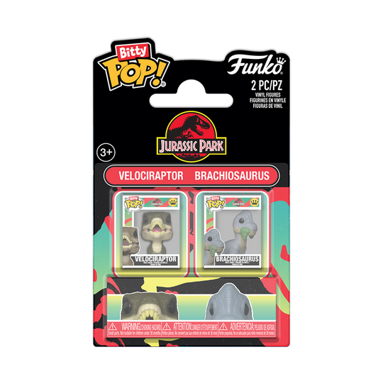 Funko Bitty Pop 2 Pack! Velociraptor & Brachiosaurus Jurassic Park