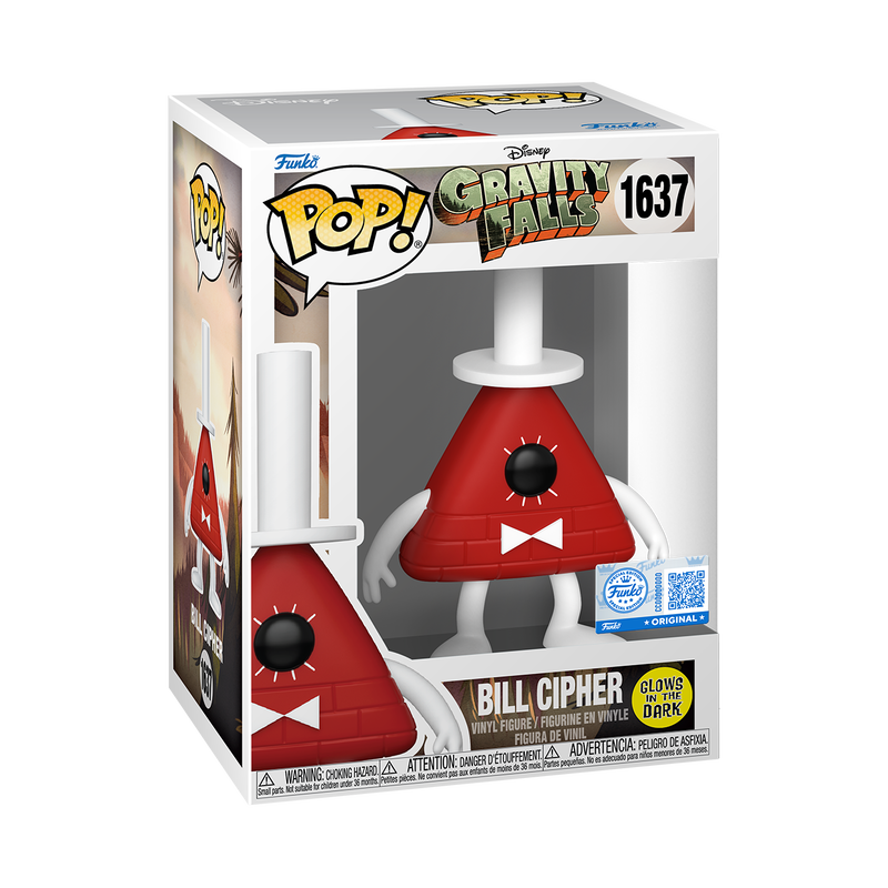 Funko Pop Bill Cipher #1637 Exclusivo Glow Gravity Falls