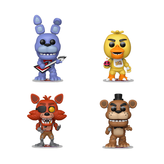 Funko Pop 4 Pack! Freddy / Bonnie / Chica / Foxy Five Nights At Freddy'S