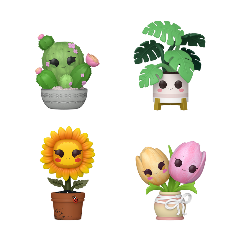 Funko Pop 4 Pack! Barrel Cactus / Monstera / Sunflower / Tulip Flora