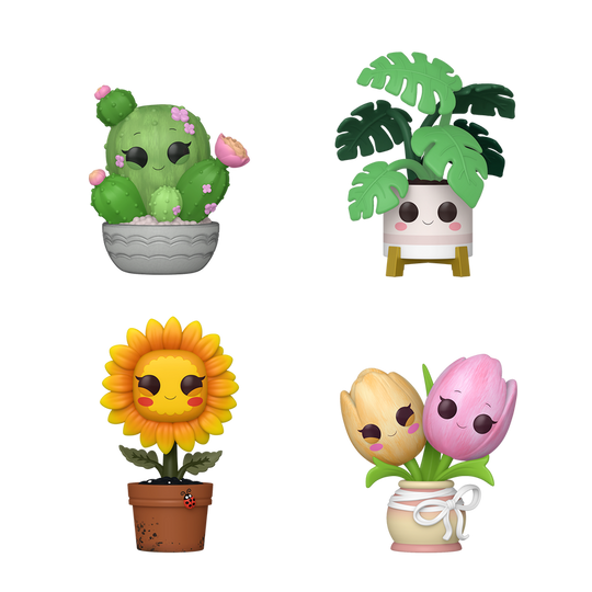 Funko Pop 4 Pack! Barrel Cactus / Monstera / Sunflower / Tulip Flora