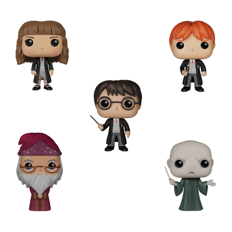 Funko Pop 5 Pack! Harry Potter / Lord Voldemort / Hermione Granger / Albus Dumbledore / Ron Weasley