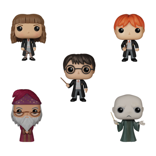 Funko Pop 5 Pack! Harry Potter / Lord Voldemort / Hermione Granger / Albus Dumbledore / Ron Weasley