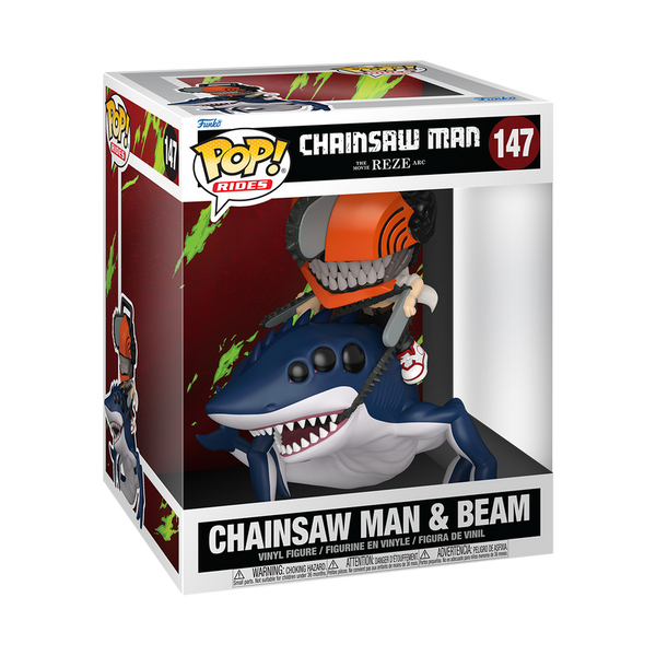 Funko Pop Rides! Chainsaw Man & Beam #147