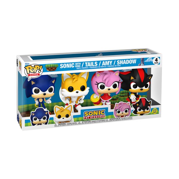 Funko Pop 4 Pack! Sonic With Ring / Tails / Amy / Shadow Sonic The Hedgehog