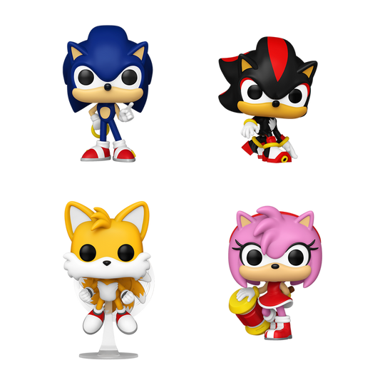 Funko Pop 4 Pack! Sonic With Ring / Tails / Amy / Shadow Sonic The Hedgehog