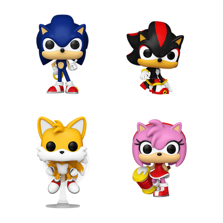 Funko Pop 4 Pack! Sonic With Ring / Tails / Amy / Shadow Sonic The Hedgehog