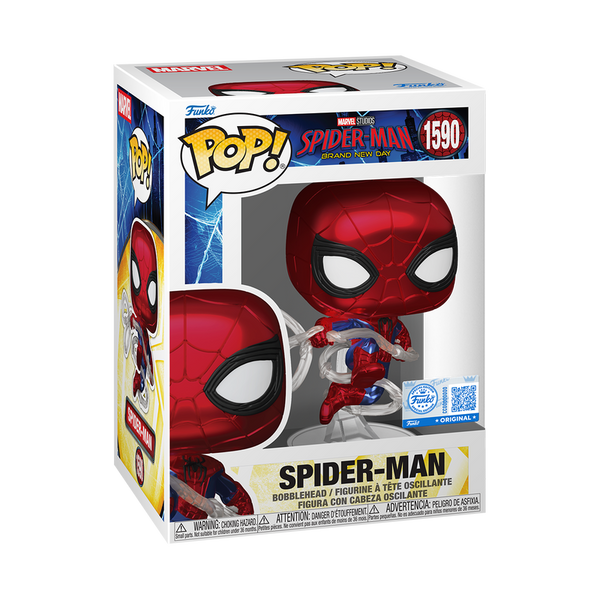 Funko Pop Spider-Man #1590 Exclusivo Metallic Spider-Man: Brand New Day
