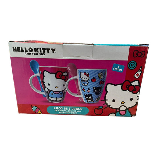 New Arrival Siglo 21 Set Taza Con Cuchara Personajes Hello Kitty