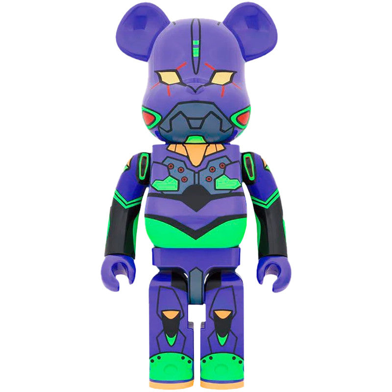 Medicom Toy Figura Articulada Bearbrick Eva01 New Paint 1000% Neon Genesis Evangelion