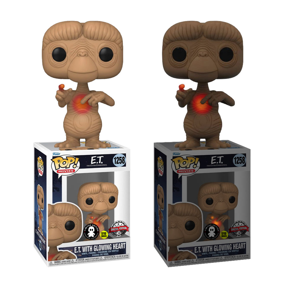 Funko Pop E.T. With Glowing Heart 1258 Special Edition Glow Exclusivo E.T. El Extraterrestre