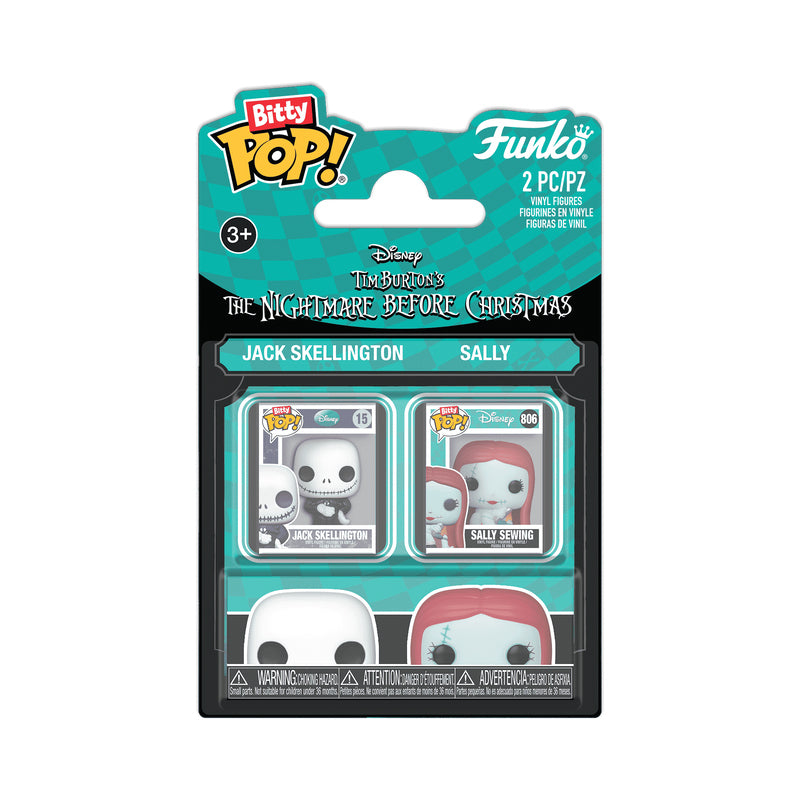 Funko Bitty Pop 2 Pack! Jack Skellington & Sally Sewing El Extraño Mundo De Jack