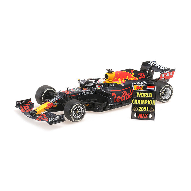 Minichamps Vehículo Max Verstappen Red Bull Racing Honda Rb16B With Pitboard Winner Abu Dhabi Gp 2021 By Formula 1 - Limited Edition