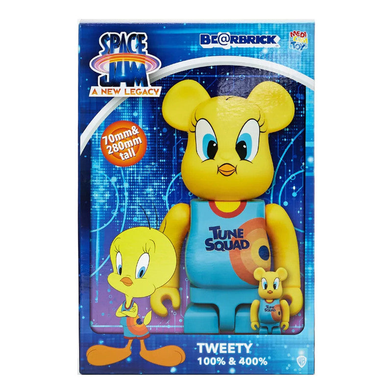 Medicom Figura Bearbrick Tweety Escala: 400% Space Jam: Una Nueva Era By Warner Bros. - Limited Edition