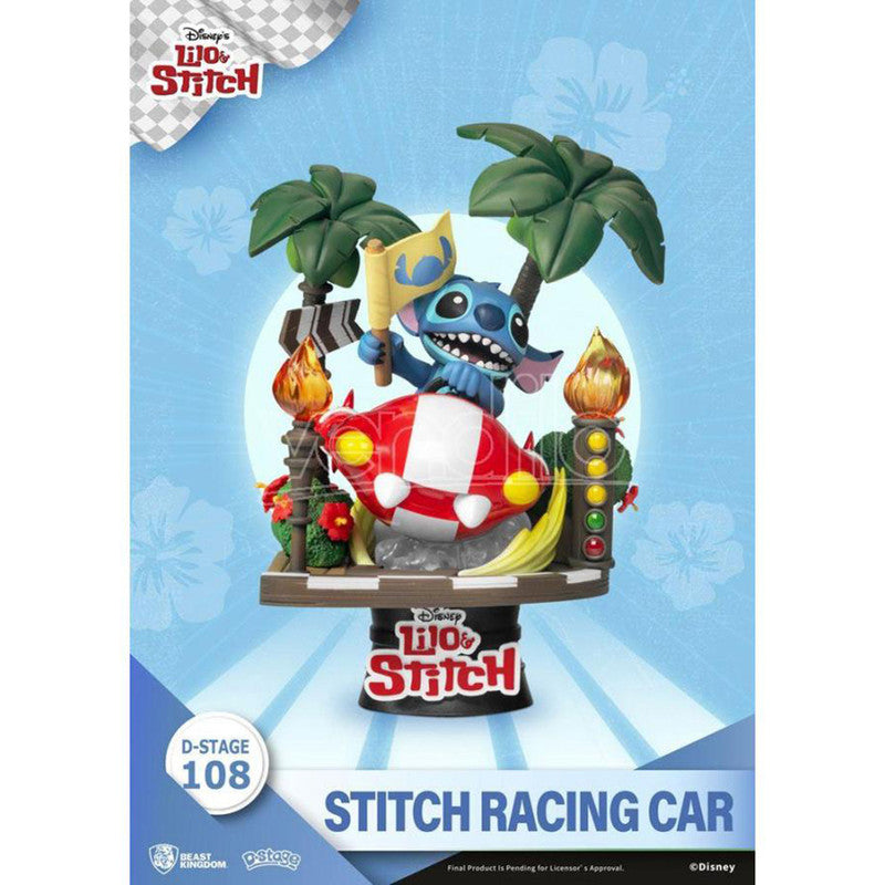 Beast Kingdom Estatuilla D-Stage Alien Racing Car 108 Close Box Lilo & Stitch