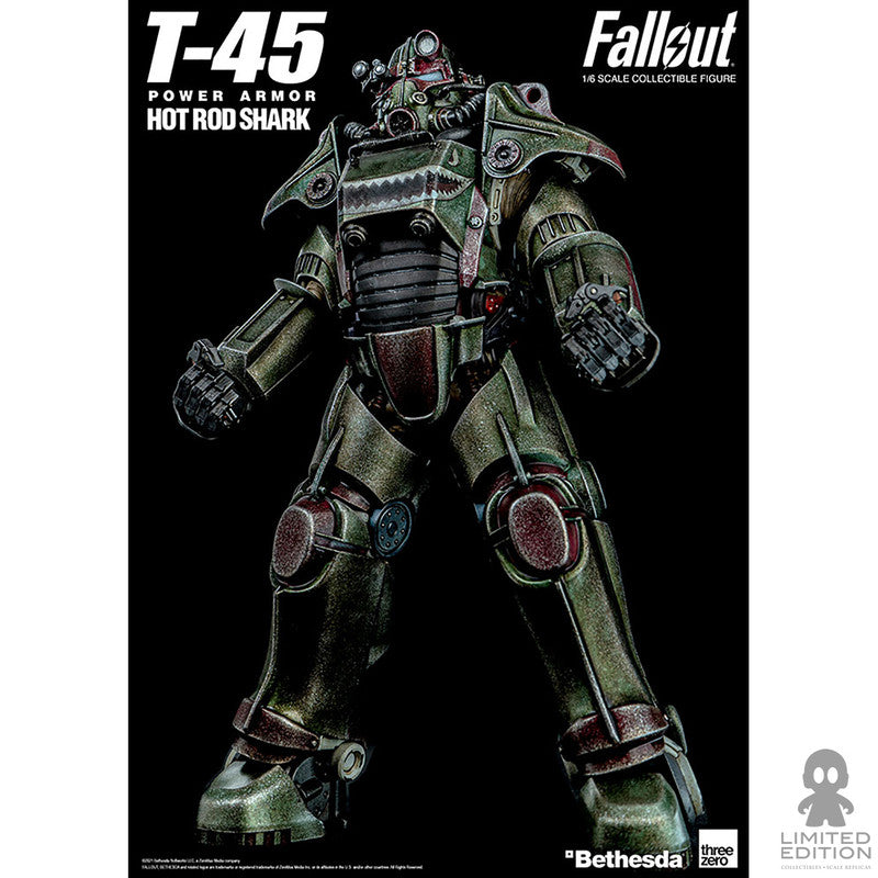 Threezero Accesorio T-45 Hot Rod Shark Armor Pack Escala 1:6 Fallout - Limited Edition