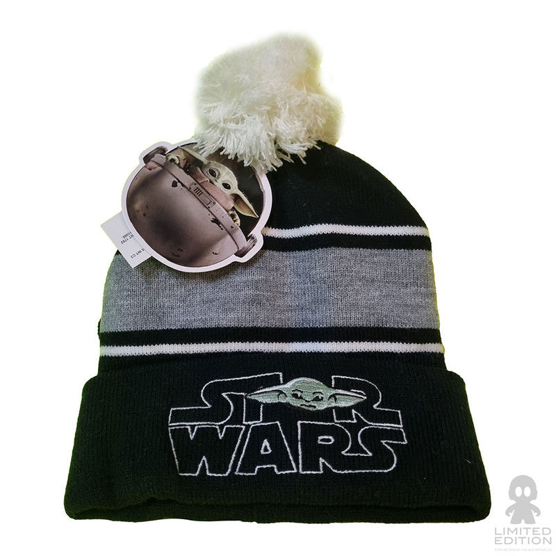 Limited Edition Gorro Negro Con Gris Logo Star Wats Con Grogu The Mandalorian By Star Wars - Limited Edition