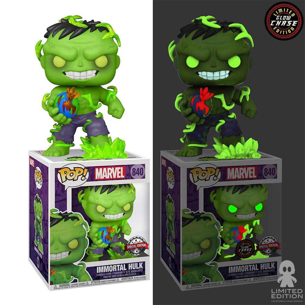 Funko Pop Immortal Hulk 840 Glow 6 Pulg Special Edition Marvel