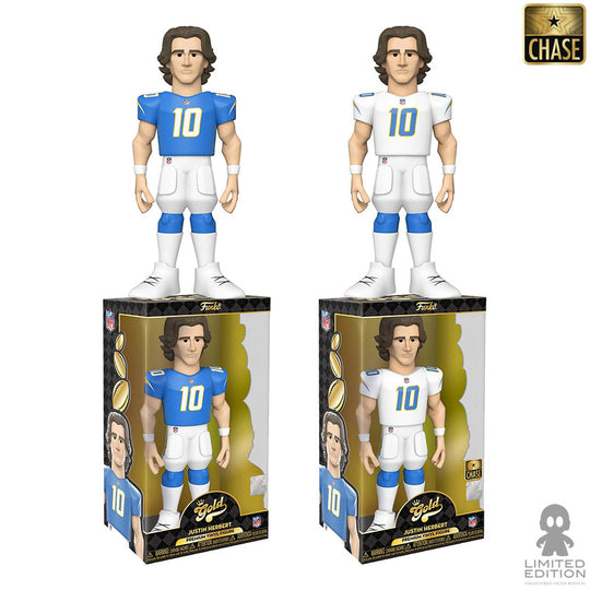 Funko Vinyl Gold Justin Herbert 12 Pulg Los Angeles Chargers NFL - Limited Edition