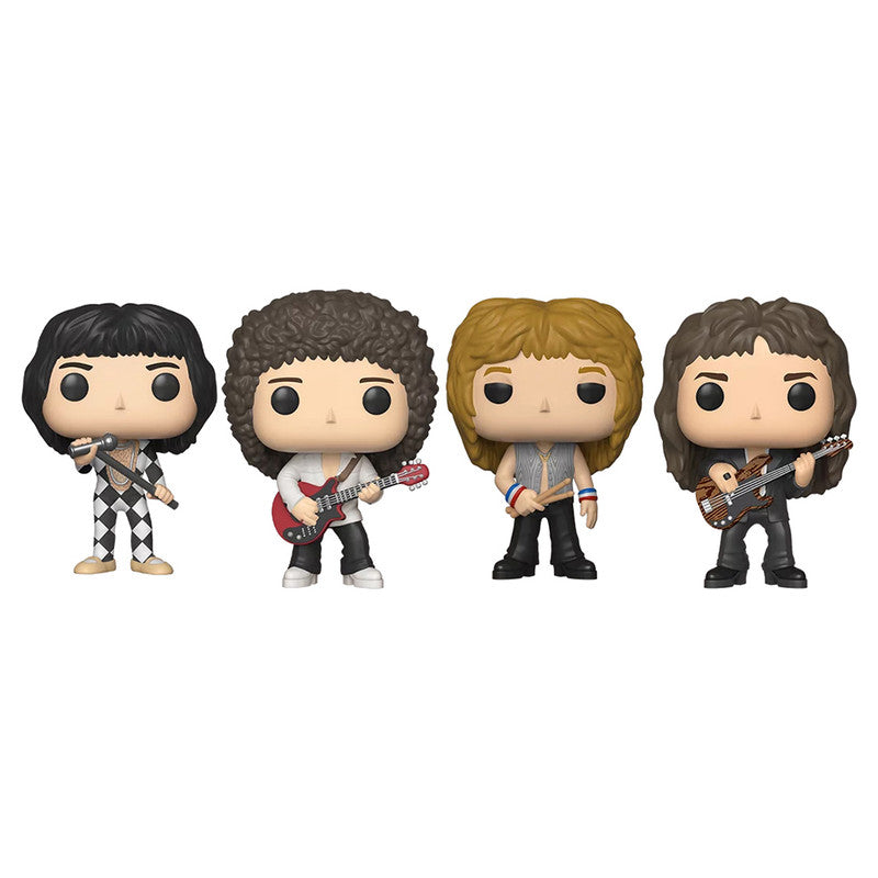 Funko Pop Freddie Mercury / Brian May / Roger Taylor / John Deacon 4 Pack Special Edition By Queen - Limited Edition