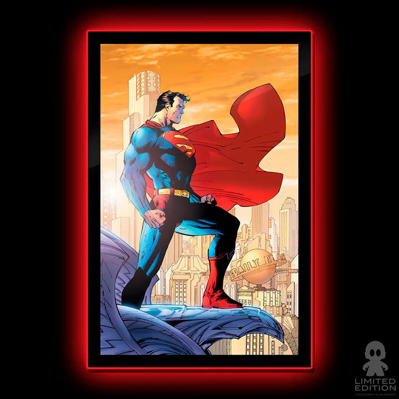 Brandlite Cuadro Led Superman #204 Jim Lee Cover Variant Superman By Dc
